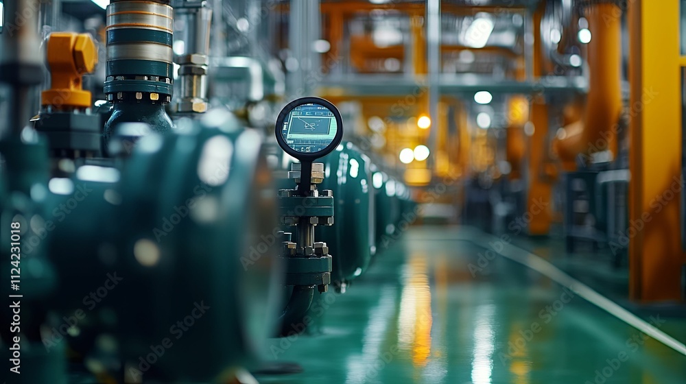 Industrial Facility Gauge Monitoring System Pipes Industrial Facility Gauge Monitoring System Pipes
