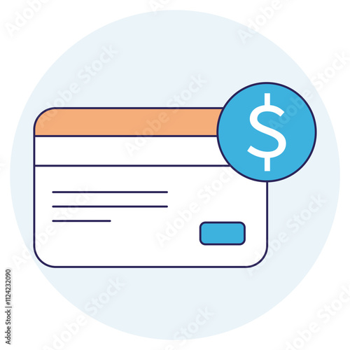 Credit Crunch Icon, Navigating Financial Challenges During a Credit Squeeze, Understanding the Causes and Consequences of a Credit Crunch, Vector