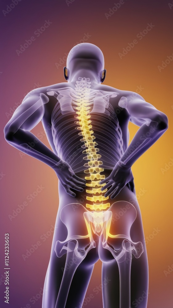 Illustration of Back Pain Highlighting the Spine
Illustration of Back Pain Highlighting the Spine