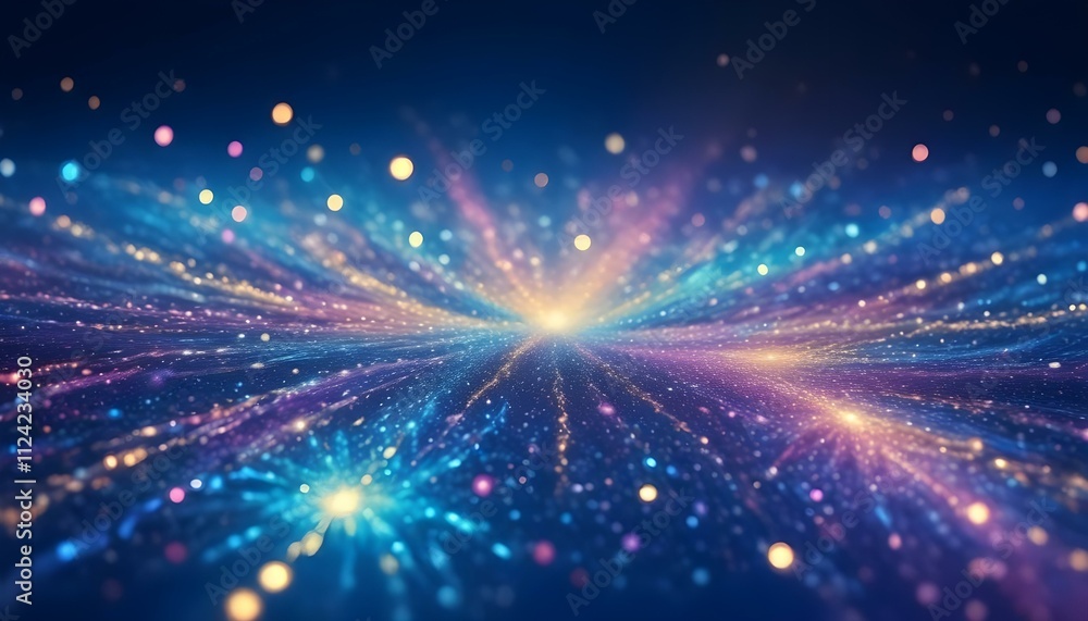 Naklejka premium Clear Plain Shiny Warm Soft Vintage Bokeh Cloudy Wave Like Geometric Blue Background or Texture