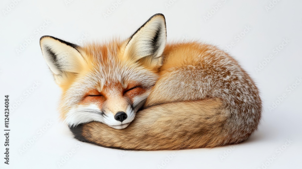 Fototapeta premium A mischievous fox curled up