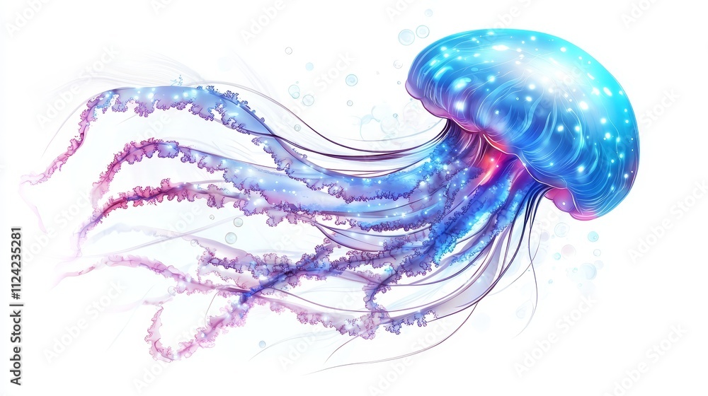 Fototapeta premium A translucent jellyfish