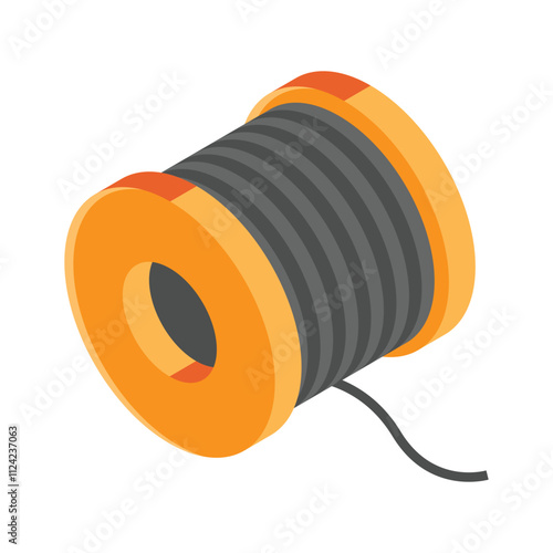 Take a look at this amazing icon of wiring spool in modern style