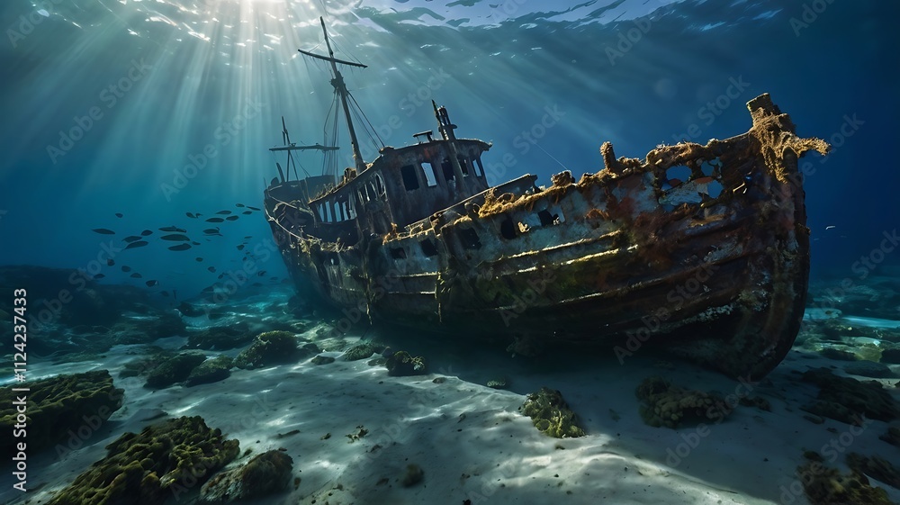 shipwreck in the sea shipwreck in the sea