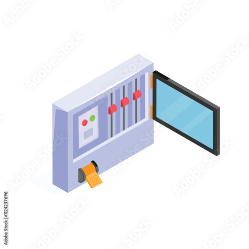 Have a look at this amazing icon of electrical panel in modern style