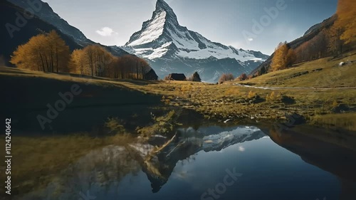 majestic nature mountain panorama view switzerl valais panoramic overcast alpine scape photo