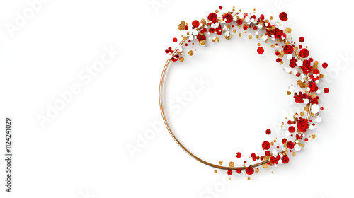 decoration circle with copy space isolated on white 