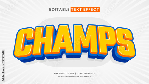 Champs sport 3d editable text effect