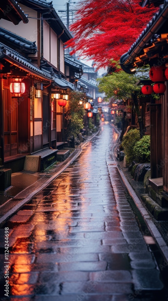 Edo city architecture building street. Edo city architecture building street.