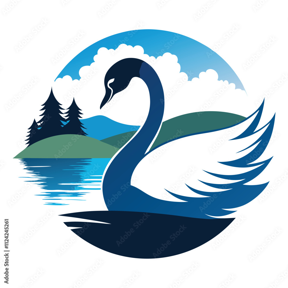 Fototapeta premium swan on the lake