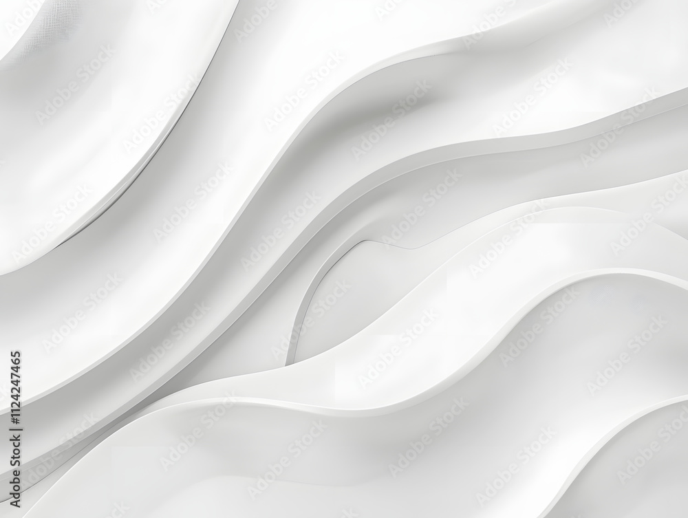 Abstract white waves create a smooth, flowing texture, emphasizing simplicity and elegance. Abstract white waves create a smooth, flowing texture, emphasizing simplicity and elegance.
