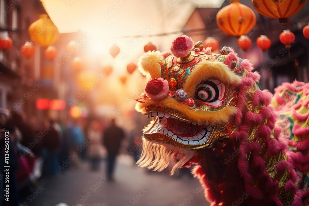 Fototapeta premium Chinese New Year festival dragon chinese new year.