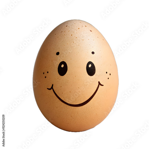egg with emoji drawing isolated on transparent background