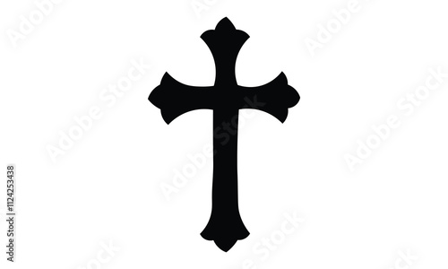 Symbol of a church cross. Christianity religion symbol.