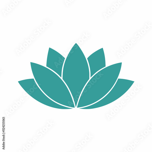 Creative lotus flower vector art design. Flower icon silhouette art, Flower Elements illustration