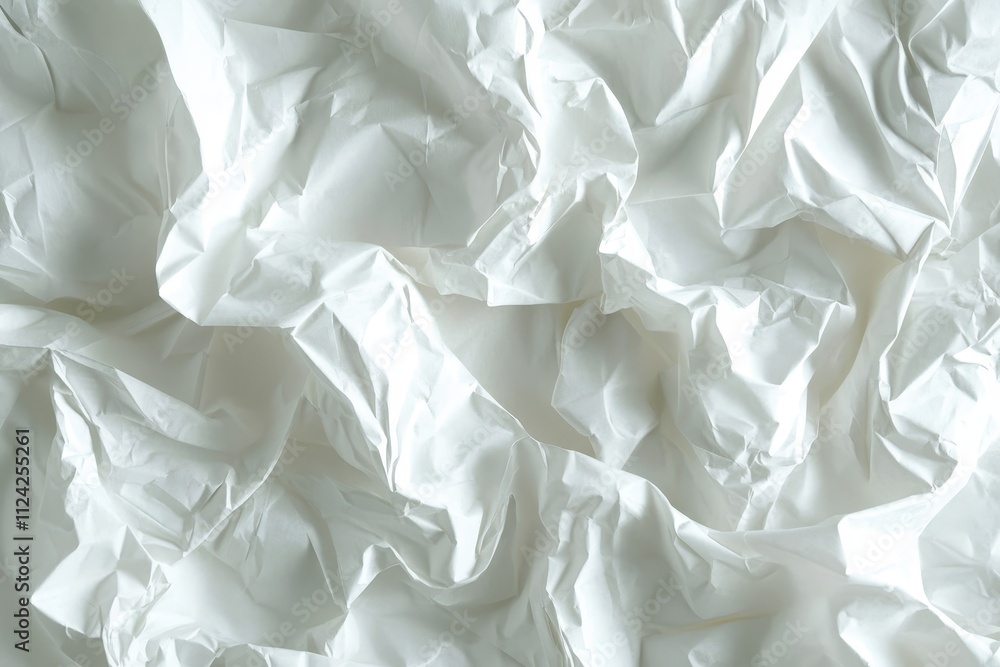 Crumpled white paper tossed in the bin Crumpled white paper tossed in the bin