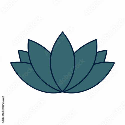 Creative lotus flower vector art design. Flower icon silhouette art, Flower Elements illustration