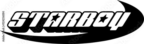 design sticker Y2K style For clothing apparel streetwear logo and streetart 2000s, 90s, 80s