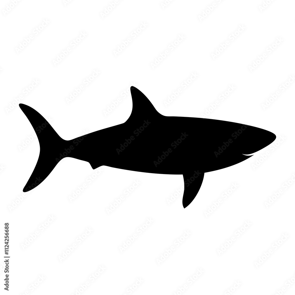 Shark animal black and white. Shark Silhouette, Animal Shark elements illustration Shark animal black and white. Shark Silhouette, Animal Shark elements illustration
