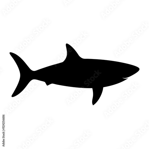 Shark animal black and white. Shark Silhouette, Animal Shark elements illustration