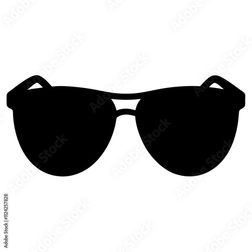 Sunglasses black & white vector art. Modern sunglass icon silhouette art, Sunglasses Elements illustration