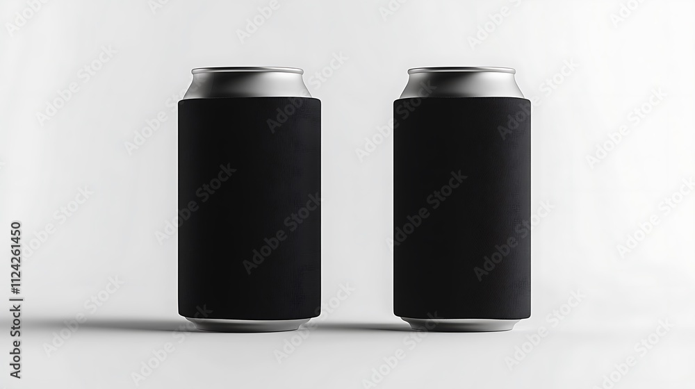 A black can with a metal top and a dark gray background.
A black can with a metal top and a dark gray background.