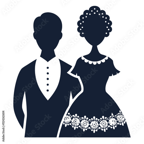 wedding couple vector