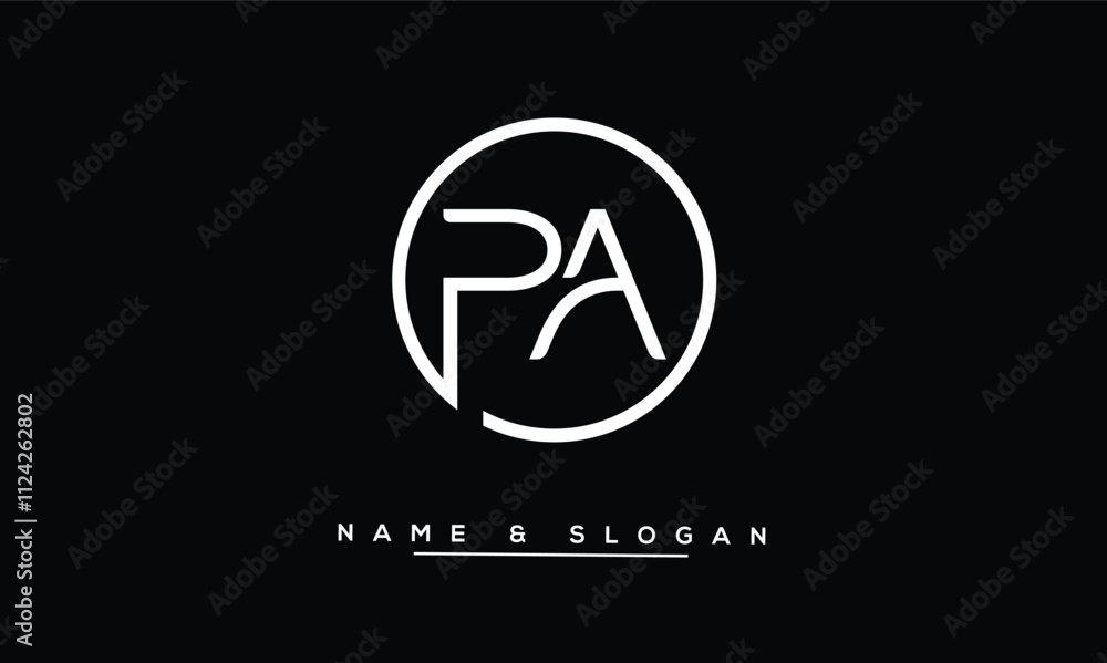 PA, AP Abstract Letters Logo Monogram PA, AP Abstract Letters Logo Monogram