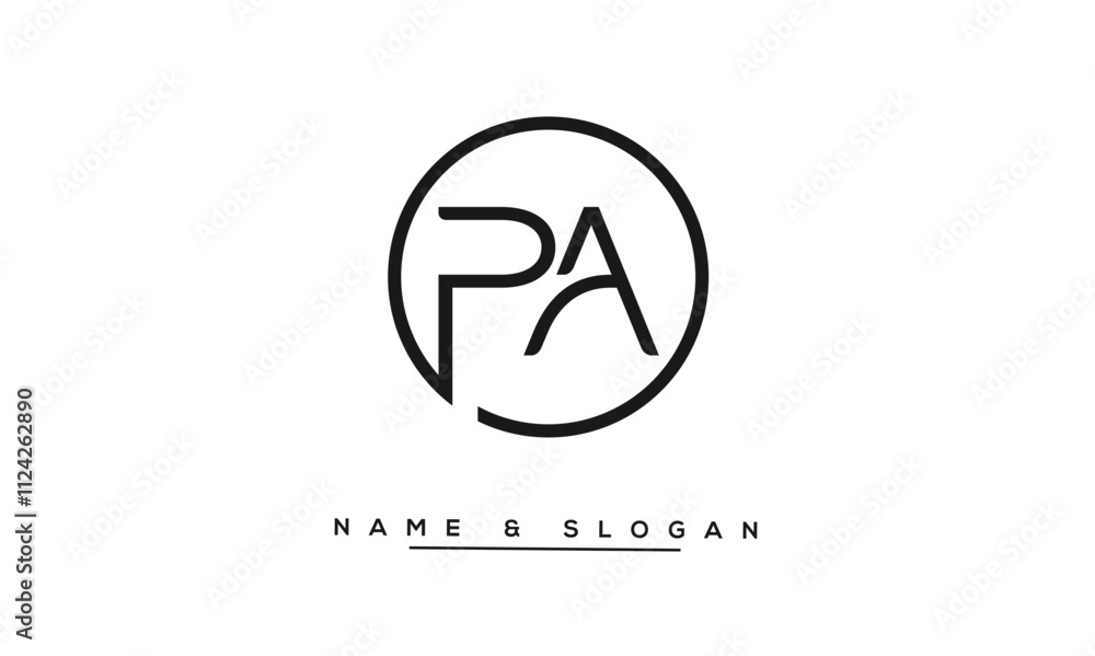 PA, AP Abstract Letters Logo Monogram PA, AP Abstract Letters Logo Monogram