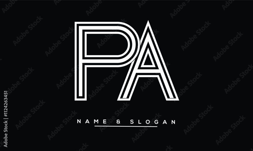 PA, AP Abstract Letters Logo Monogram PA, AP Abstract Letters Logo Monogram