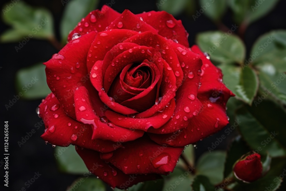 Red flower rose plant inflorescence. Red flower rose plant inflorescence.