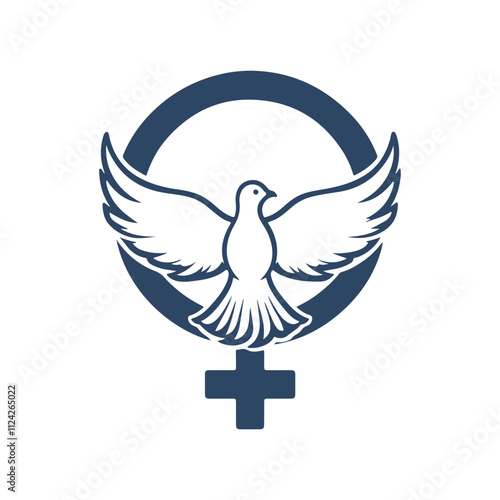 Wallpaper Mural Dove with Olive Branch Inside Feminist Symbol Symbol Vector Illustration Torontodigital.ca