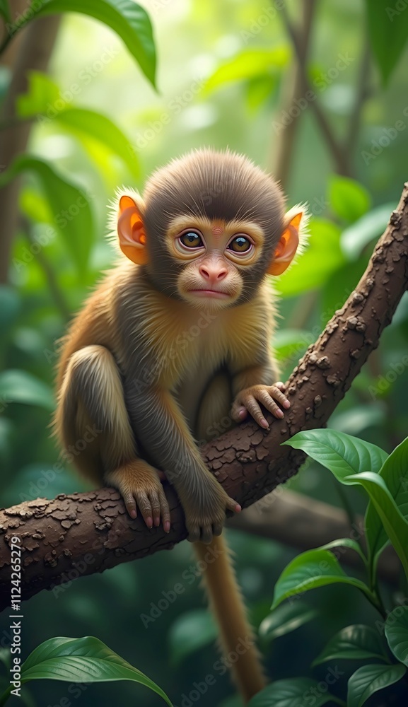 Fototapeta premium monkey in the jungle