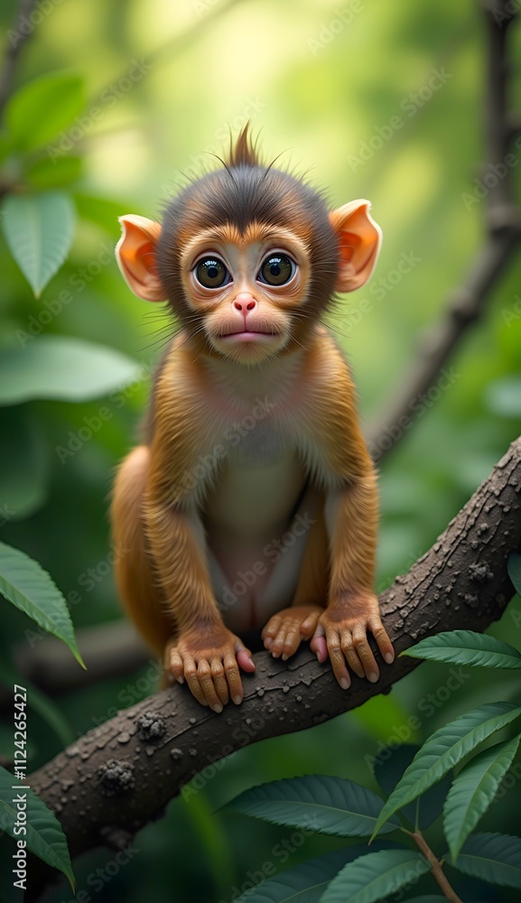 Fototapeta premium monkey in the jungle