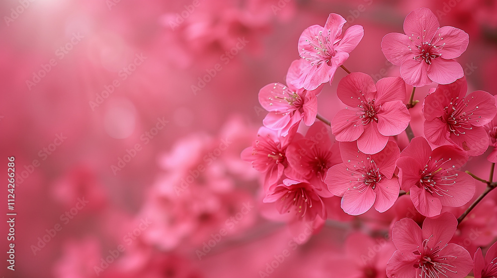 Vibrant Pink Cherry Blossoms in Full Bloom.. Vibrant Pink Cherry Blossoms in Full Bloom..