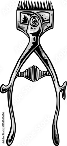 Barber Clipper Classic Tool Vector Illustration