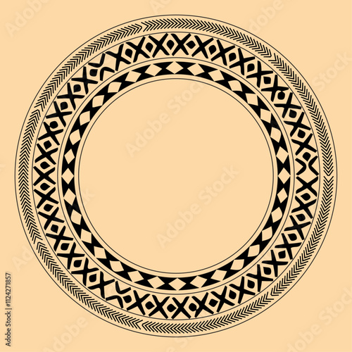 Abstract Greek Key Pattern For Social Media Borders.