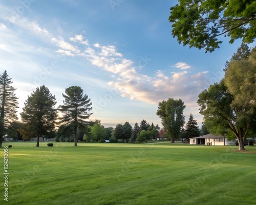 golf course in the morning