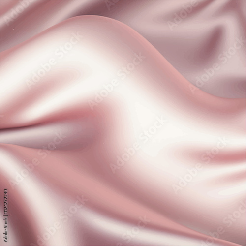 Pink smooth elegant pink silk fabric background. Textile texture. Vector illustration	