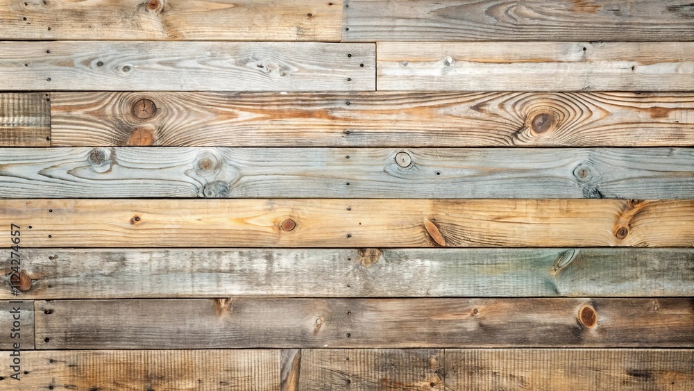 Obraz premium Rustic Weathered Wood Planks Background Texture Ideal for Design Projects
