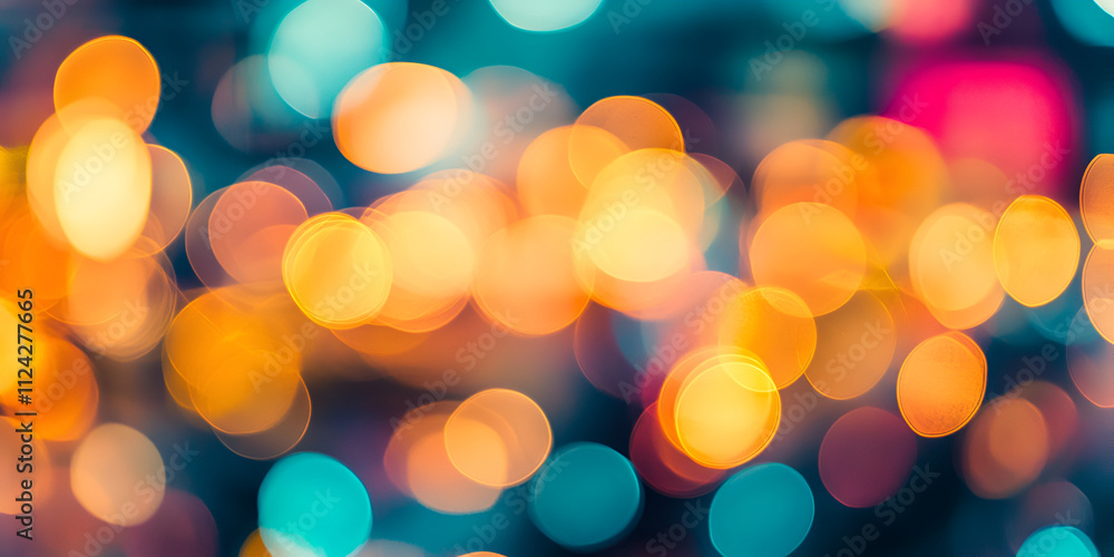 Fototapeta premium Abstract Warm Bokeh Lights at Night