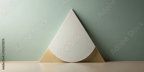 Abstract Triangular Shape with Neutral Tones and Minimalist Design