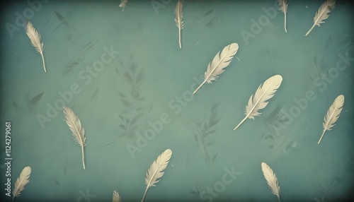 Clear Plain Shiny Warm Soft Vintage Bokeh Cloudy Wave Like Geometric Blue Background or Texture