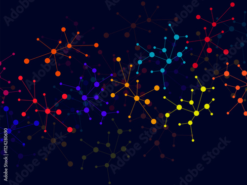 Structure molecule and communication, scientific background. Technology communication structure. Vector illustration