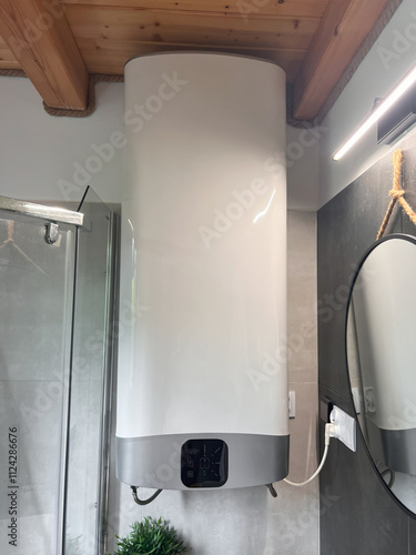 Electric water heater for domestic hot water supply photo