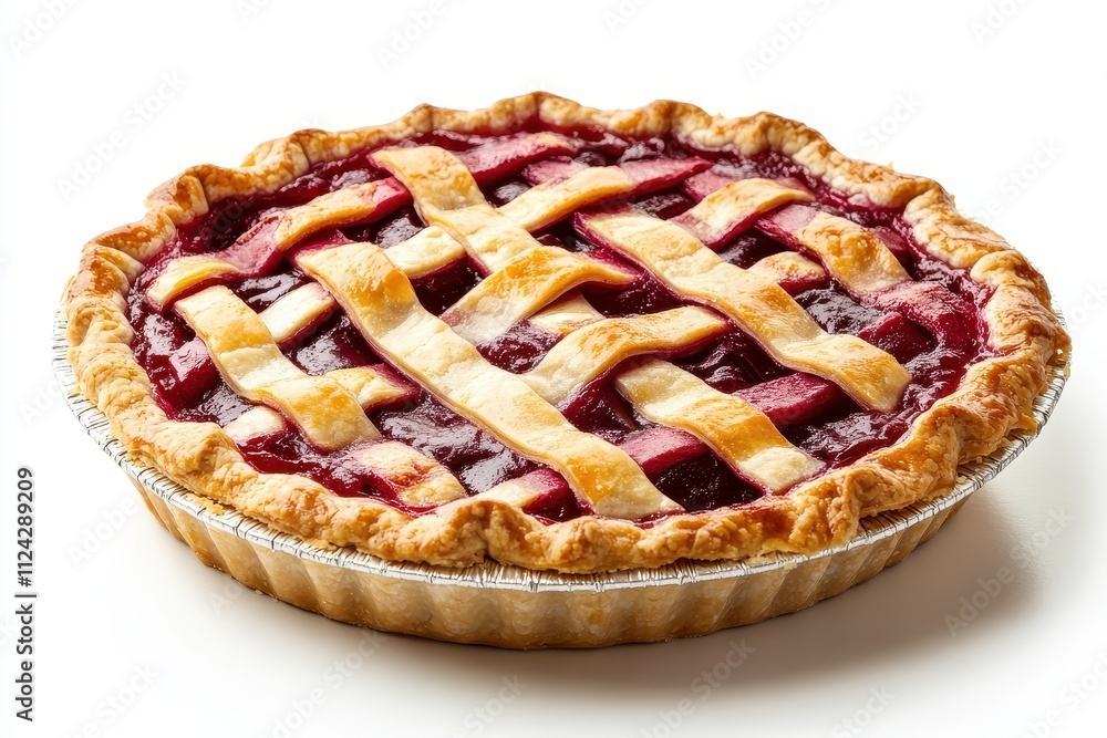Tasty pie on a white backdrop Tasty pie on a white backdrop