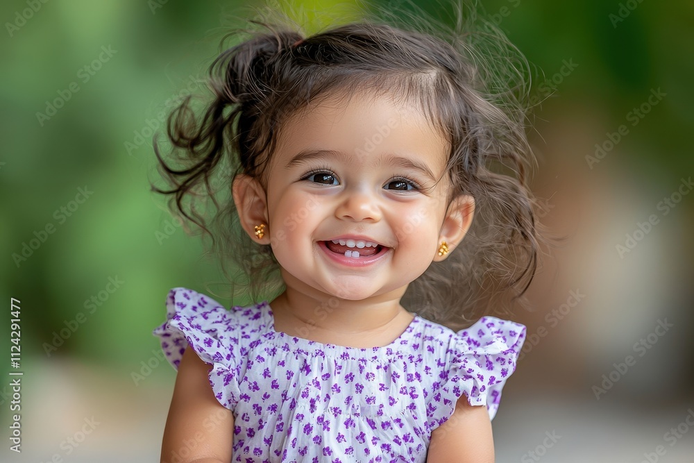 A delightful portrait of a cute baby girl, her smile full of joy and warmth.
A delightful portrait of a cute baby girl, her smile full of joy and warmth.