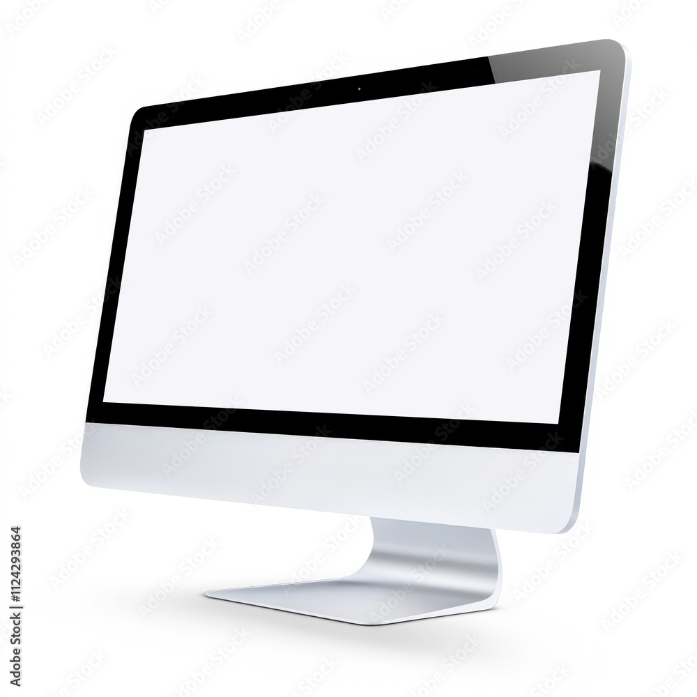 A sleek, modern desktop computer monitor with a blank screen, perfect for showcasing software, digital content, or as a generic tech symbol in marketing materials, Ideal for tech-related projects, A sleek, modern desktop computer monitor with a blank screen, perfect for showcasing software, digital content, or as a generic tech symbol in marketing materials, Ideal for tech-related projects,