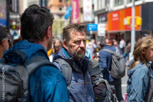 Unidentified people walking along Oxford Street in London, UK. Oxford Street is a major shopping street in London.