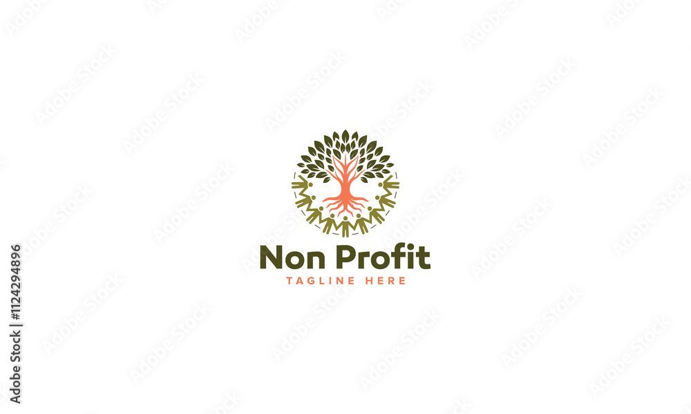 Fototapeta premium Innovative Charity Logo Vector Design, Nonprofit Logo Collection for Community Care